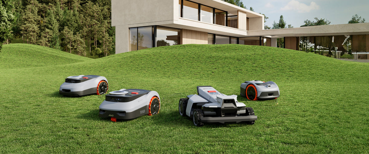 Navimow wire-free robot mower on a lawn